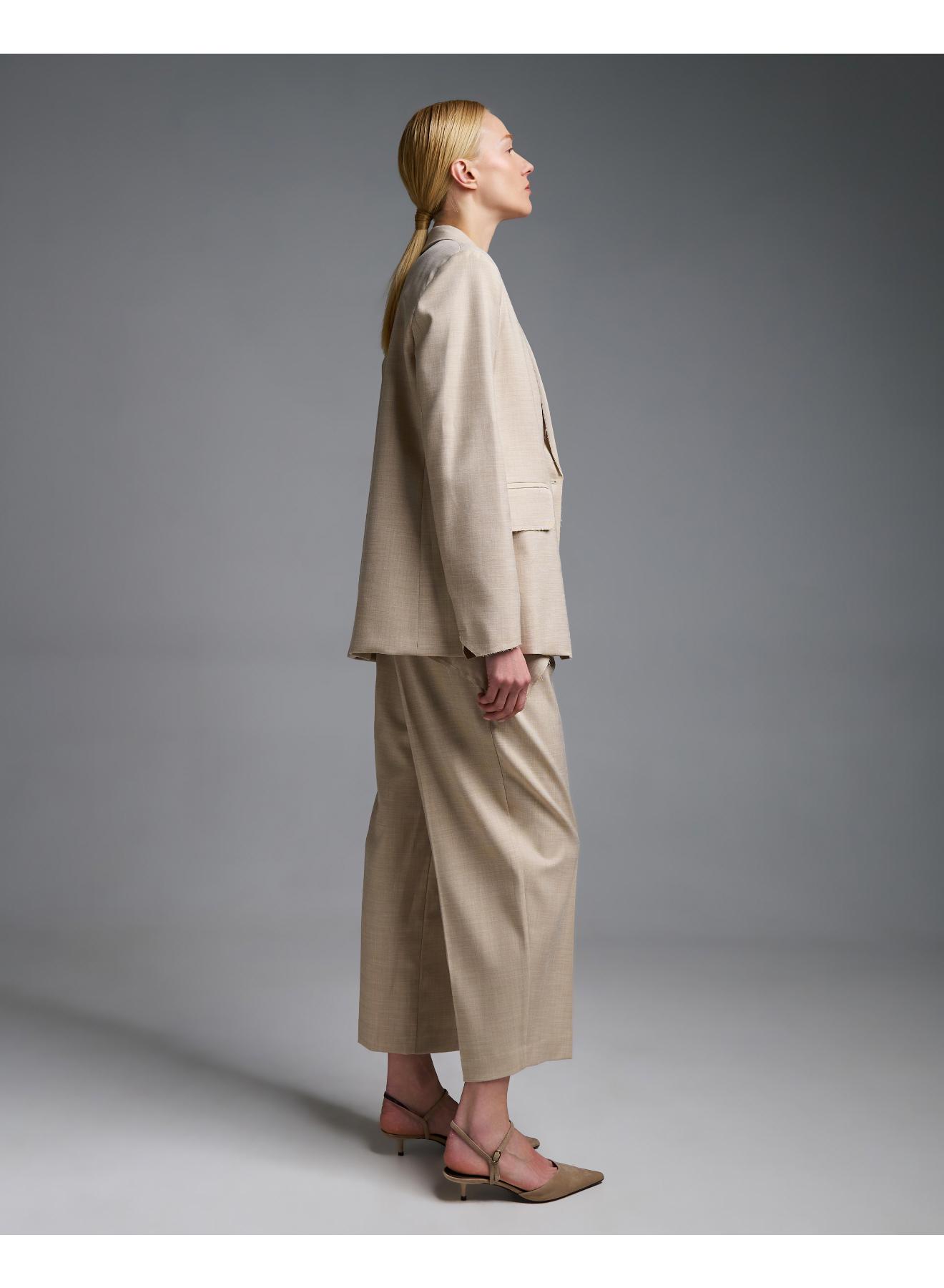 Beige pleated ankle Trousers Vicolo - 3