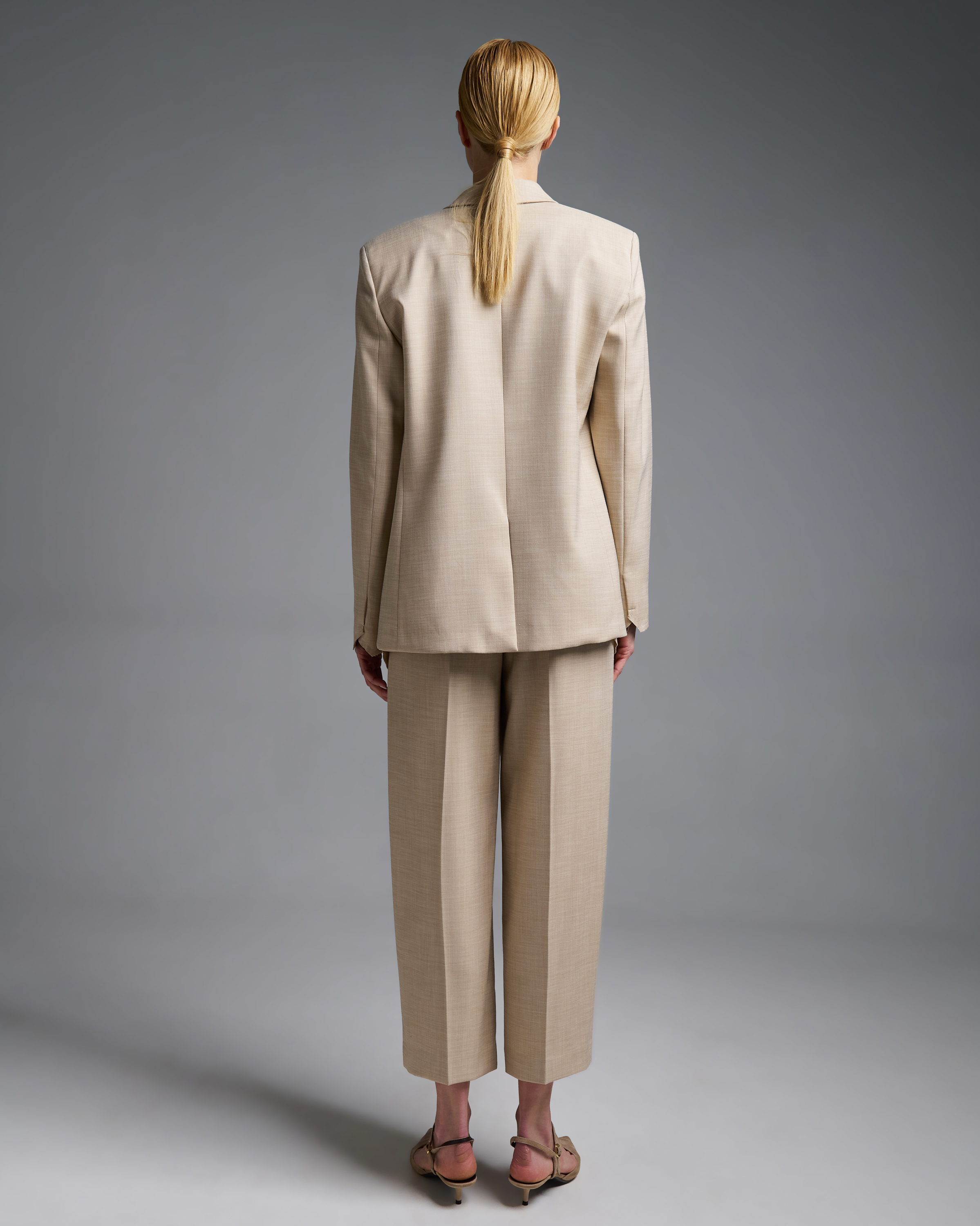 Beige pleated ankle Trousers Vicolo - 3