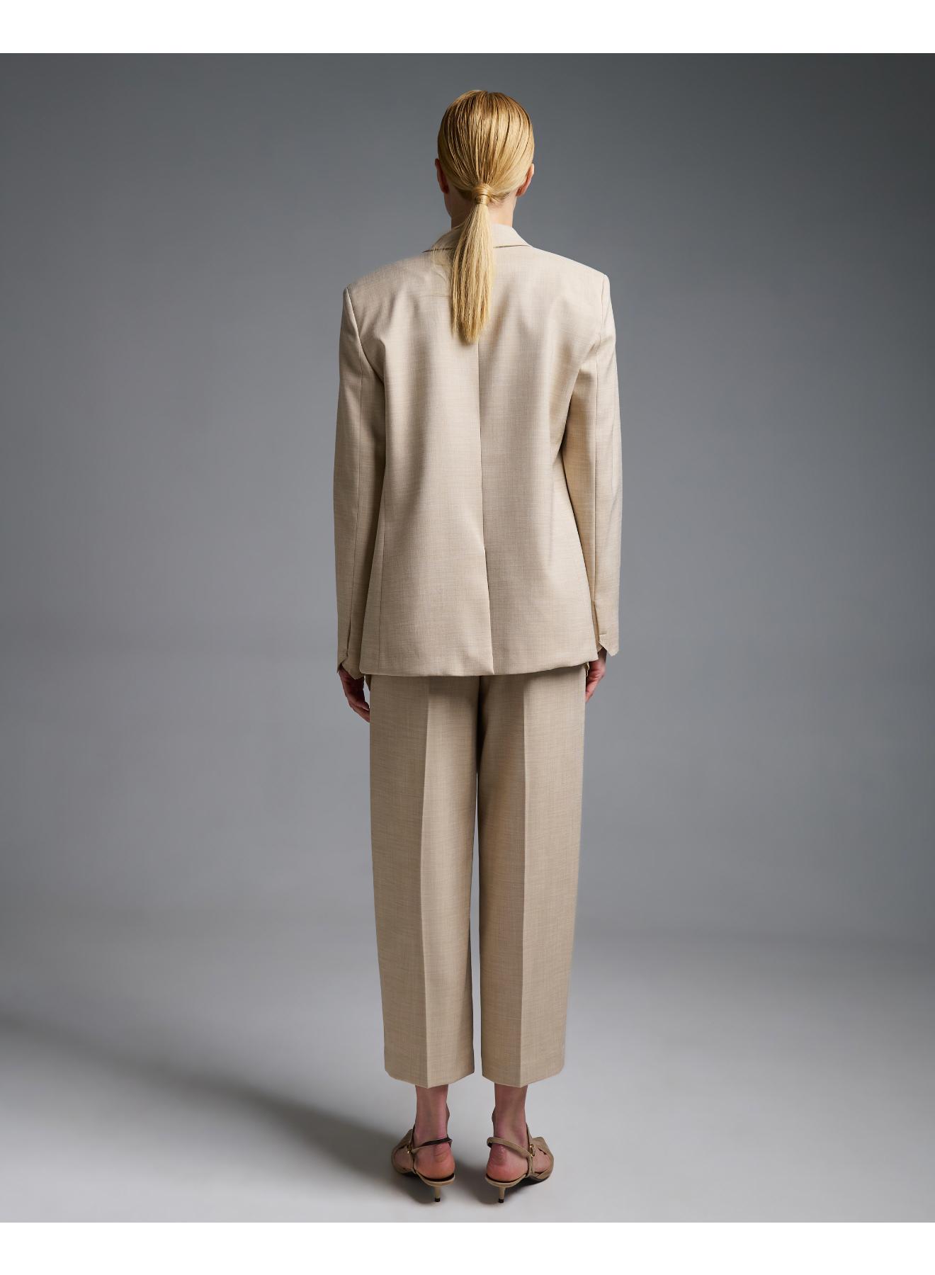 Beige pleated ankle Trousers Vicolo - 4