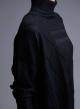 Black turtleneck Sweater with textured details See - 4