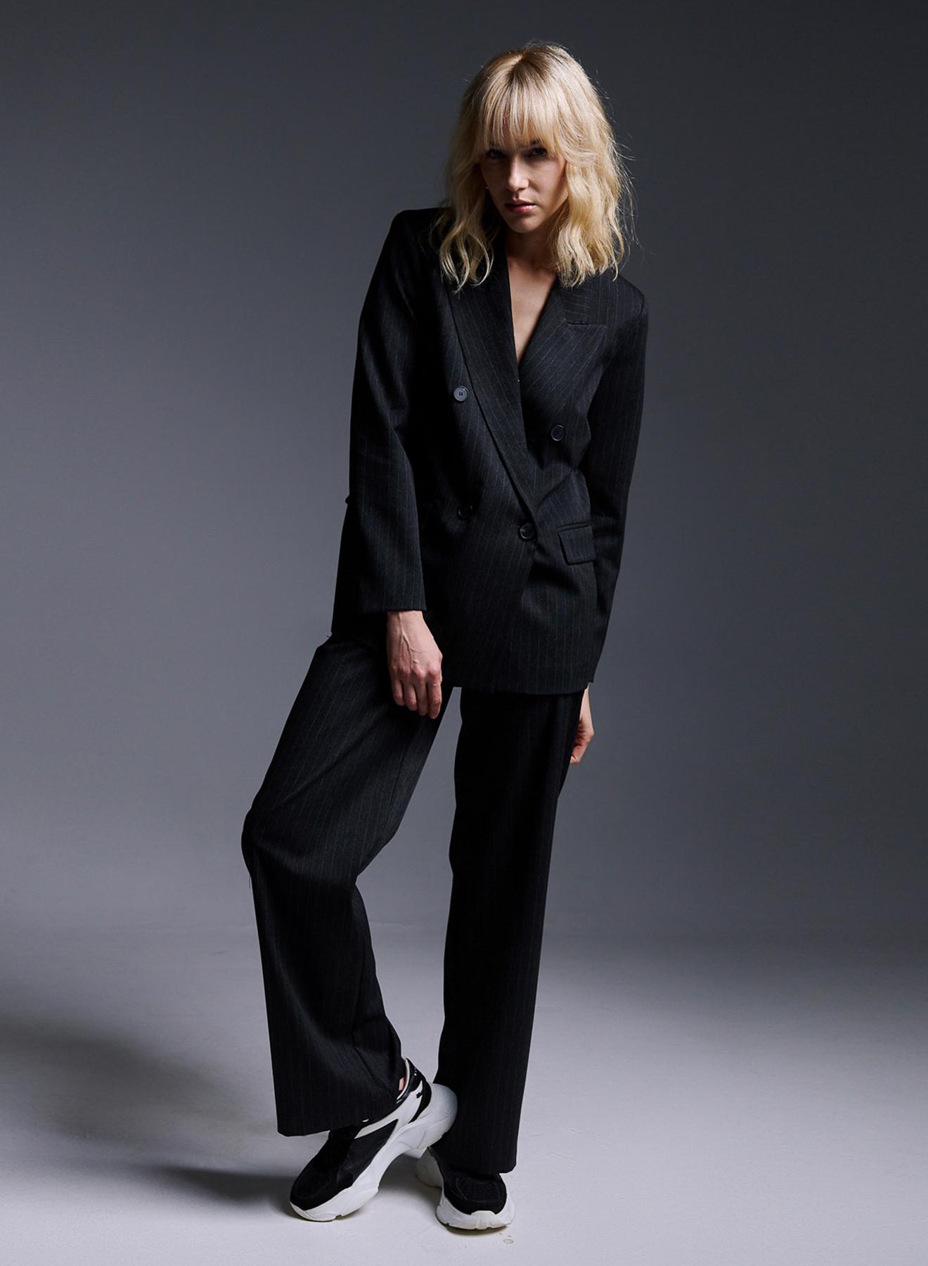 Pants wide legs with stripes - 1