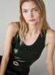 Green sleeveless sequin Top Emme Marella - 1