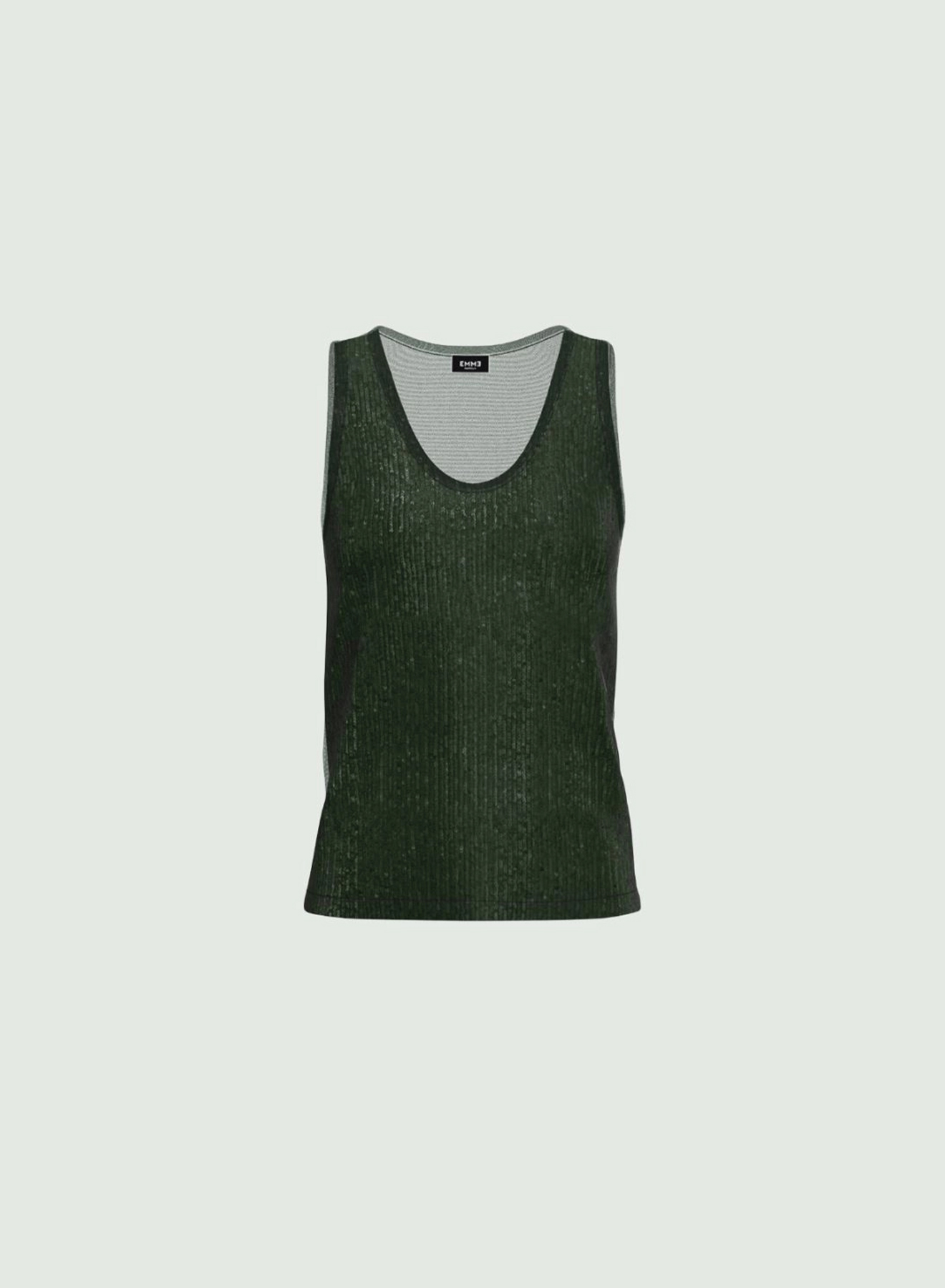 Green sleeveless sequin Top Emme Marella - 3