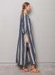 Blue-White Dress with wide stripes "Verine" Capetanissa - 2