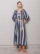 Blue-White Dress with wide stripes "Verine" Capetanissa - 4