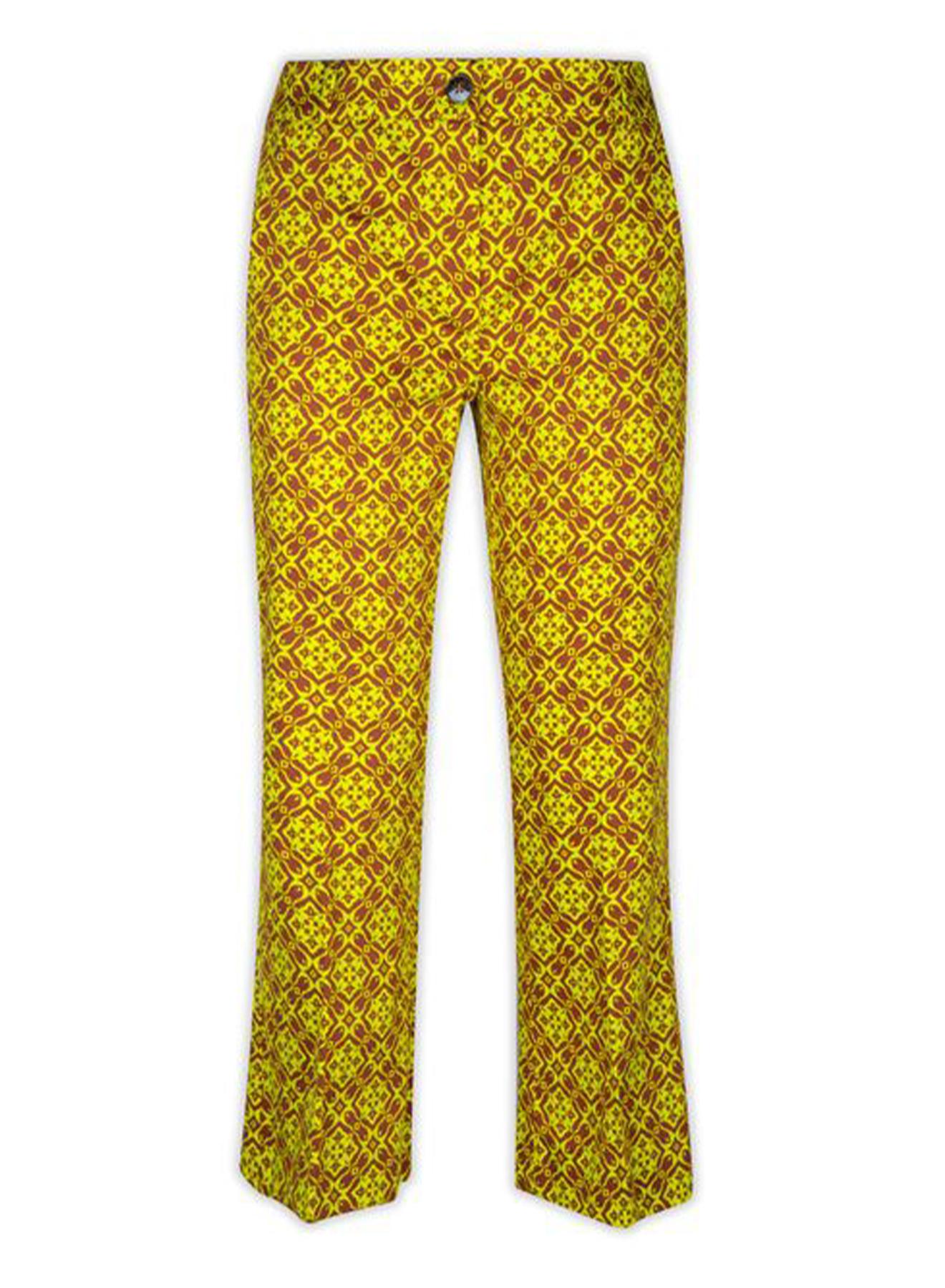 Slightly-flare-fit patterned trousers - 4