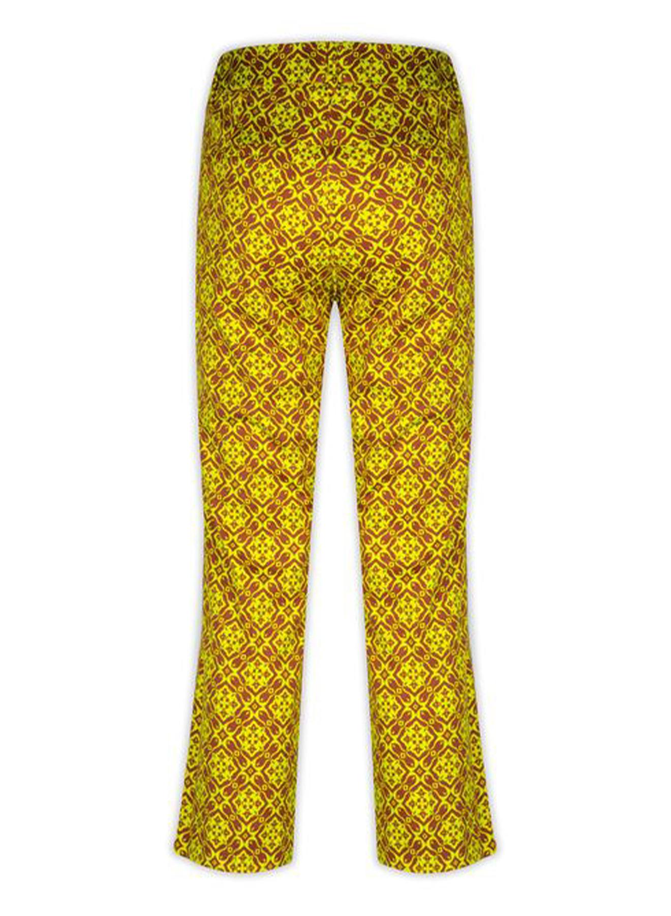 Slightly-flare-fit patterned trousers - 5