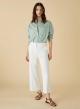 Slightly-flare-fit cropped trousers-0