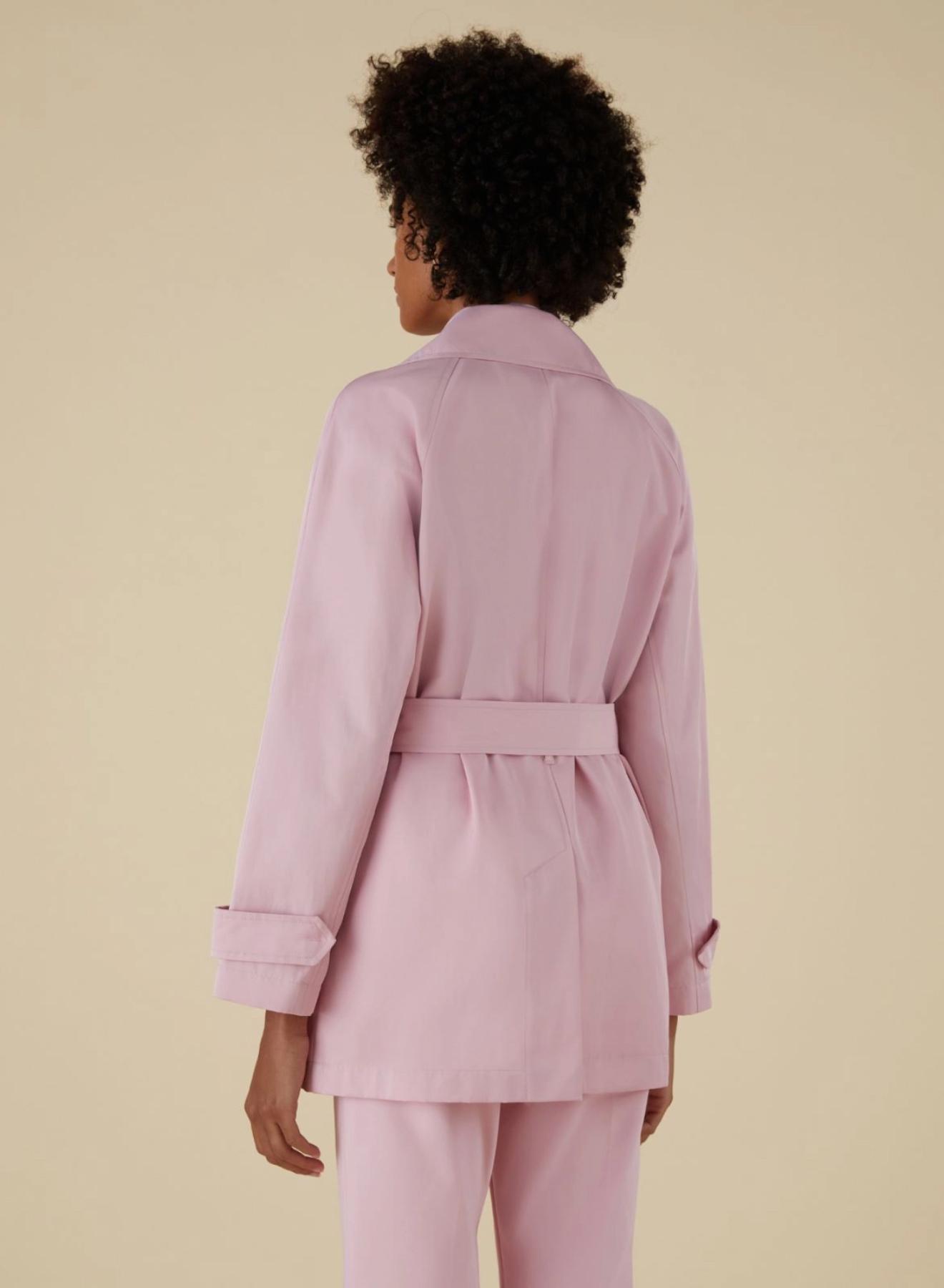 Pink Double-breasted water proof short trench coat Emme Marella - 2