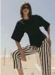 Black-Ecru striped Trousers Tensione In - 1