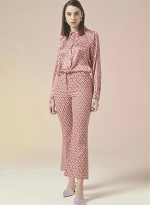 Παντελόνι καμπάνα με γεωμετρικά σχέδια  - 7455