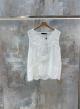 White sleeveless Top with lace Valentina Milano  - 0