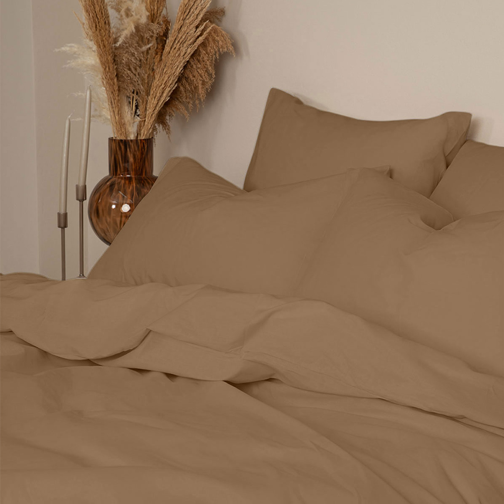 Παπλωματοθήκη Μονή 170x250cm Sunshine Cotton Feelings 118 Brown Βαμβακερή