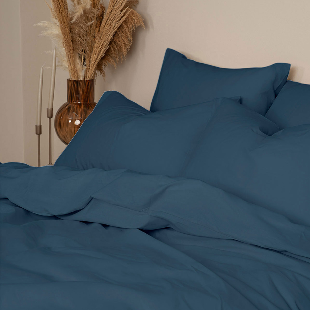 Παπλωματοθήκη Μονή 170x250cm Sunshine Cotton Feelings 120 Sea Blue Βαμβακερή