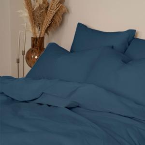 Παπλωματοθήκη Μονή 170x250cm Sunshine Cotton Feelings 120 Sea Blue Βαμβακερή