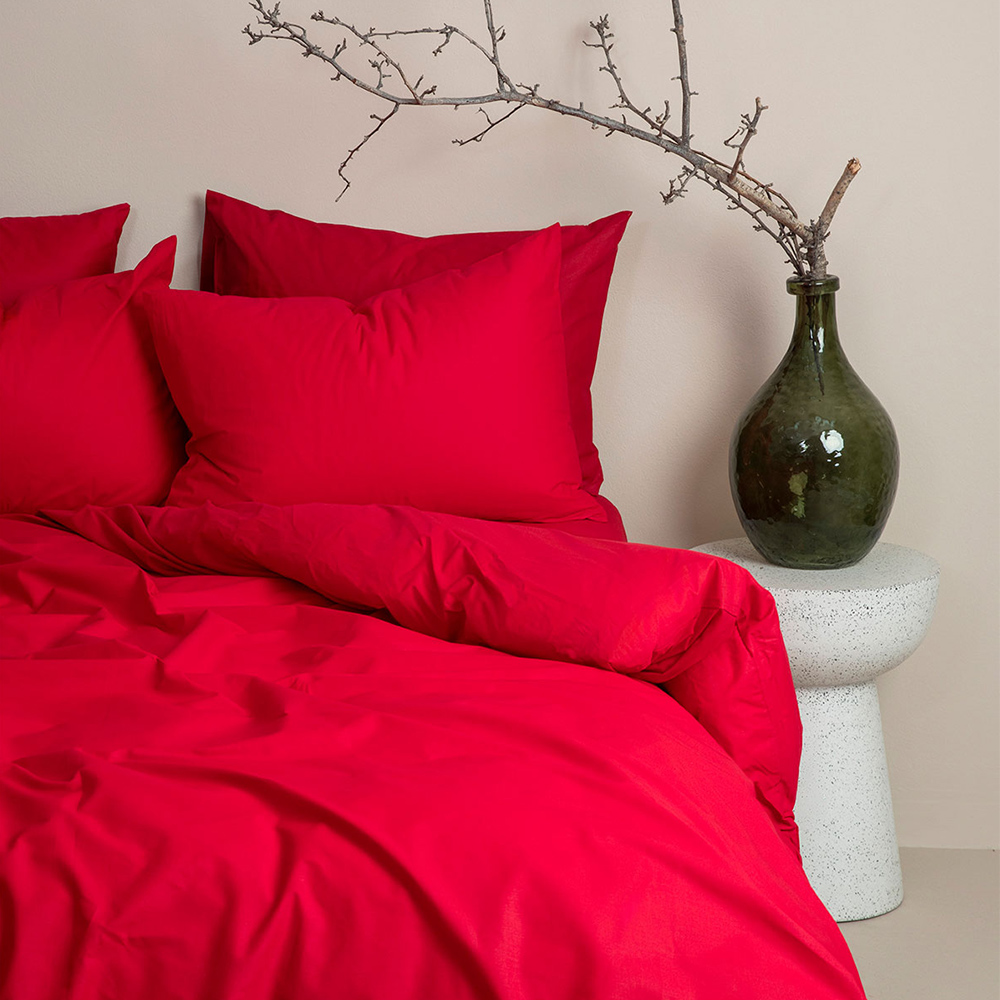 Παπλωματοθήκη Μονή 170x250cm Sunshine Cotton Feelings 113 Red Βαμβακερή