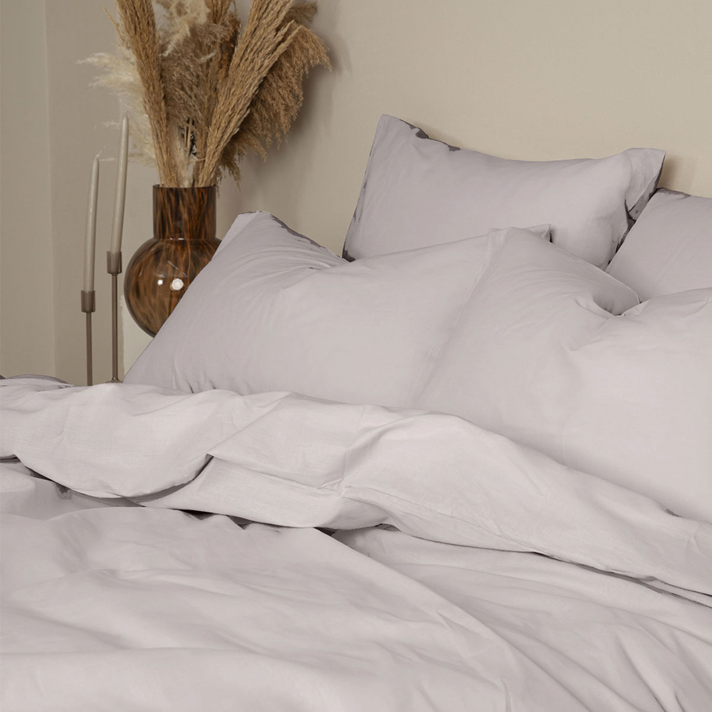 Παπλωματοθήκη Μονή 170x250cm Sunshine Cotton Feelings 106 Light Grey Βαμβακερή