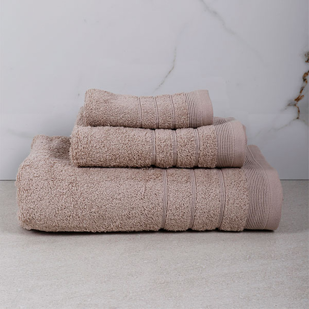Πετσέτες Σετ 3 Τεμάχια Sunshine Χίμπουρι 11 Medium Beige Βαμβάκι