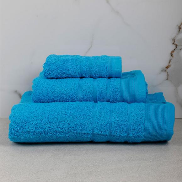 Πετσέτες Σετ 3 Τεμάχια Sunshine Χίμπουρι 17 Turquoise Βαμβάκι