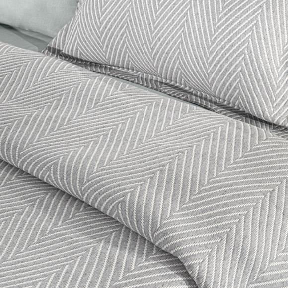 Κουβέρτα King Size Jacquard 245x260cm Guy Laroche Vigo Silver Βαμβάκι-Πολυεστέρας