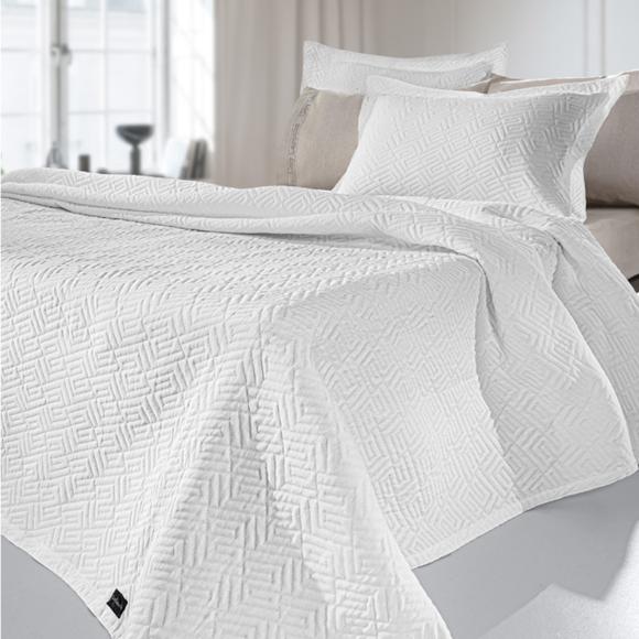 Κουβέρτα King Size Jacquard 245x260cm Guy Laroche Pattern White Βαμβάκι-Πολυεστέρας