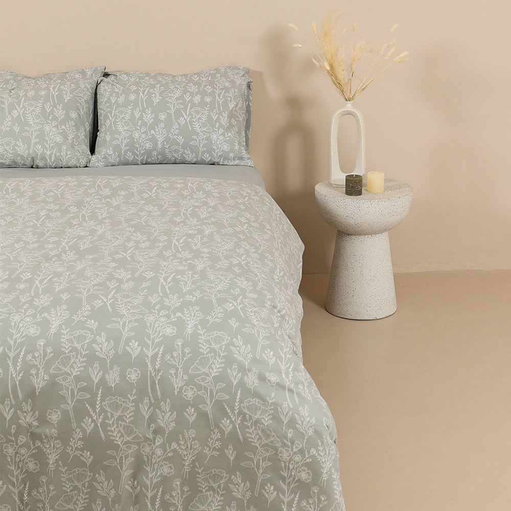 Σεντόνια Υπέρδιπλα Σετ Με Λάστιχο 170x205+30cm Sunshine Cotton Feelings 2050 Grey Βαμβάκι
