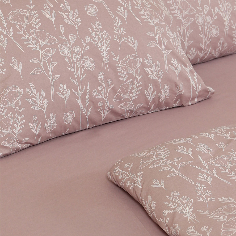 Σεντόνια Υπέρδιπλα Σετ Με Λάστιχο 170x205+30cm Sunshine Cotton Feelings 2050 Powder Βαμβάκι