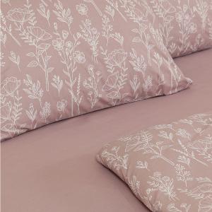 Σεντόνια Υπέρδιπλα Σετ Με Λάστιχο 170x205+30cm Sunshine Cotton Feelings 2050 Powder Βαμβάκι