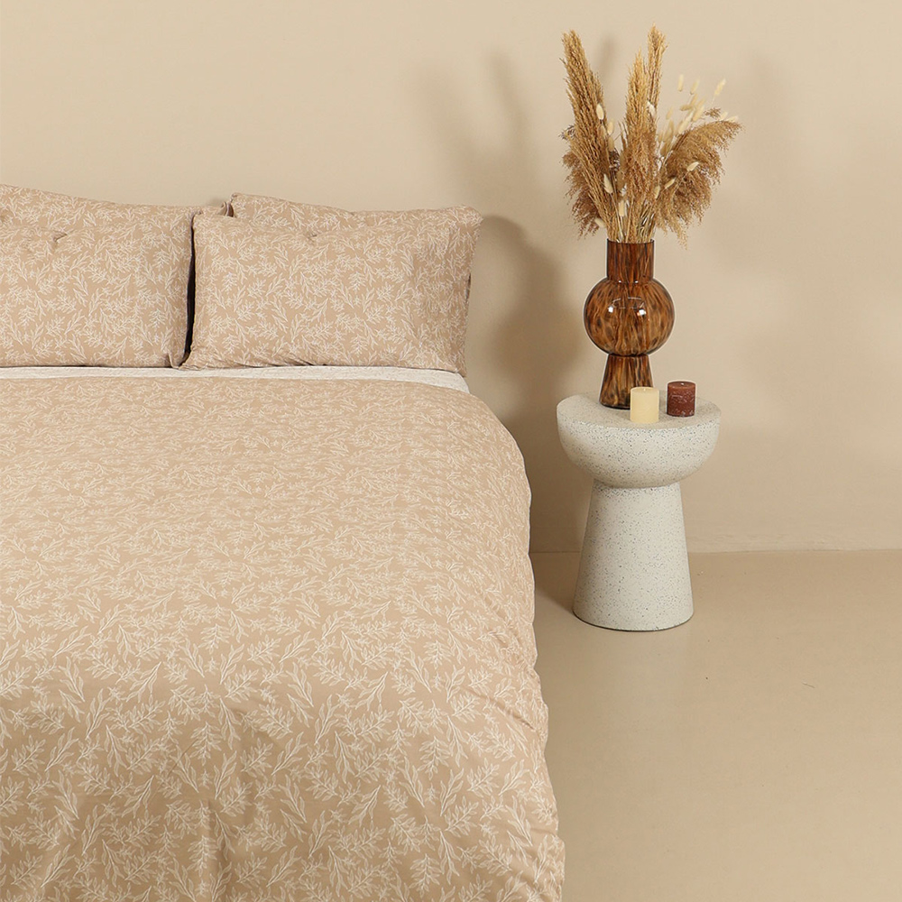 Σεντόνια Υπέρδιπλα Σετ Με Λάστιχο 170x205+30cm Sunshine Cotton Feelings 2050 Beige Βαμβάκι