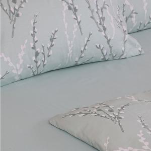 Σεντόνια Υπέρδιπλα Σετ Με Λάστιχο 170x205+30cm Sunshine Cotton Feelings 2054 Aqua Βαμβάκι