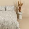 Σεντόνια Υπέρδιπλα Σετ Με Λάστιχο 170x205+30cm Sunshine Cotton Feelings 2054 Grey Βαμβάκι
