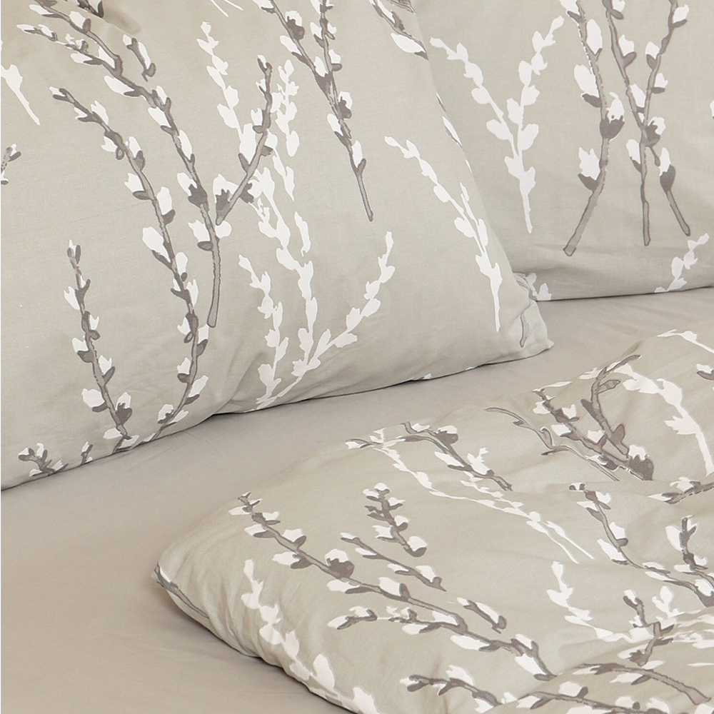 Σεντόνια Υπέρδιπλα Σετ Με Λάστιχο 170x205+30cm Sunshine Cotton Feelings 2054 Grey Βαμβάκι