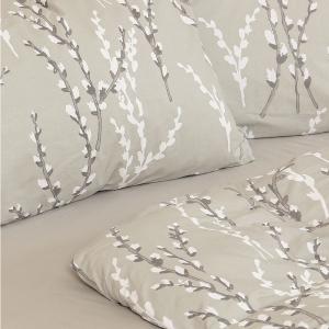 Σεντόνια Υπέρδιπλα Σετ Με Λάστιχο 170x205+30cm Sunshine Cotton Feelings 2054 Grey Βαμβάκι