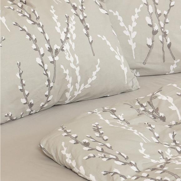 Σεντόνια Υπέρδιπλα Σετ Με Λάστιχο 170x205+30cm Sunshine Cotton Feelings 2054 Grey Βαμβάκι