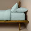 Σεντόνια Υπέρδιπλα Σετ Με Λάστιχο 170x200+38cm Sunshine Cotton Feelings 114 Light Aqua Βαμβάκι 