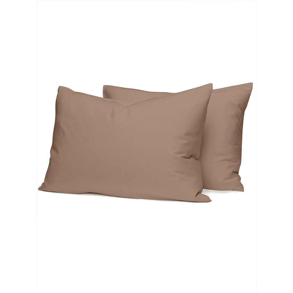 Σεντόνια Υπέρδιπλα Σετ Με Λάστιχο 170x200+38cm Sunshine Cotton Feelings 118 Brown Βαμβάκι
