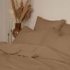 Σεντόνια Υπέρδιπλα Σετ Με Λάστιχο 170x200+38cm Sunshine Cotton Feelings 118 Brown Βαμβάκι