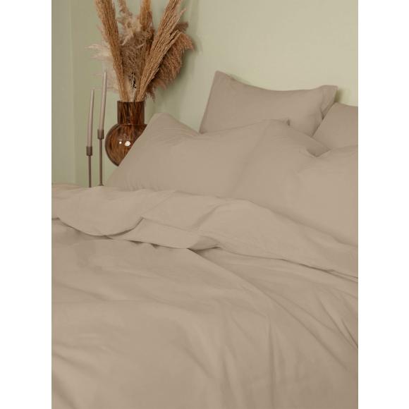 Σεντόνια Υπέρδιπλα Σετ Με Λάστιχο 170x200+38cm Sunshine Cotton Feelings 119 Mocha Βαμβάκι