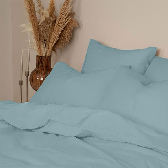 Σεντόνια Υπέρδιπλα Σετ Με Λάστιχο 170x200+38cm Sunshine Cotton Feelings 120 Sky Blue Βαμβάκι