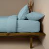 Σεντόνια Υπέρδιπλα Σετ Με Λάστιχο 170x200+38cm Sunshine Cotton Feelings 120 Sky Blue Βαμβάκι