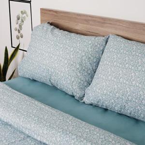 Σεντόνια Υπέρδιπλα Σετ Με Λάστιχο 170x205+30cm Sunshine Cotton Feelings 920 Aqua Βαμβάκι