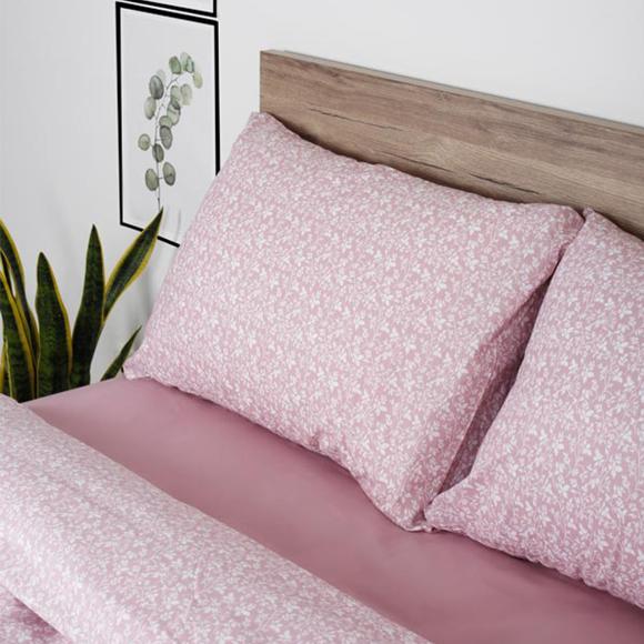 Σεντόνια Υπέρδιπλα Σετ Με Λάστιχο 170x205+30cm Sunshine Cotton Feelings 920 Pink Βαμβάκι