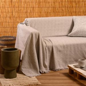 Ριχτάρι Διθέσιο 180x250cm Melinen Ophelia Light Grey Βαμβάκι-Πολυστέρας