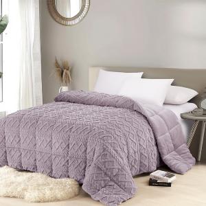 Κουβερτοπάπλωμα Υπέρδιπλο Fleece-Sherpa 220x240cm Melinen Ian Ash Πολυέστερας