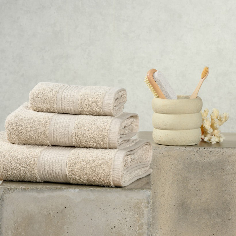 Πετσέτες Σετ 3 Τεμάχια Melinen Kenzo Beige Βαμβάκι