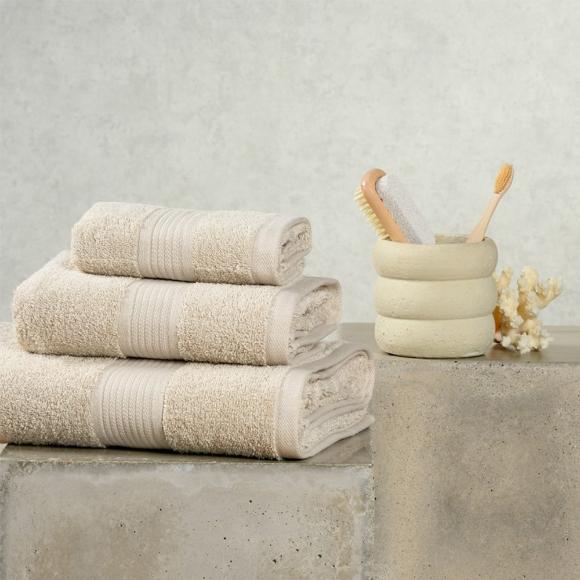 Πετσέτες Σετ 3 Τεμάχια Melinen Kenzo Beige Βαμβάκι