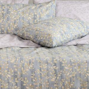 Σεντόνια Υπέρδιπλα Σετ Με Λάστιχο 160x200+32cm Melinen Botan Blue Βαμβάκι-Πολυεστέρας