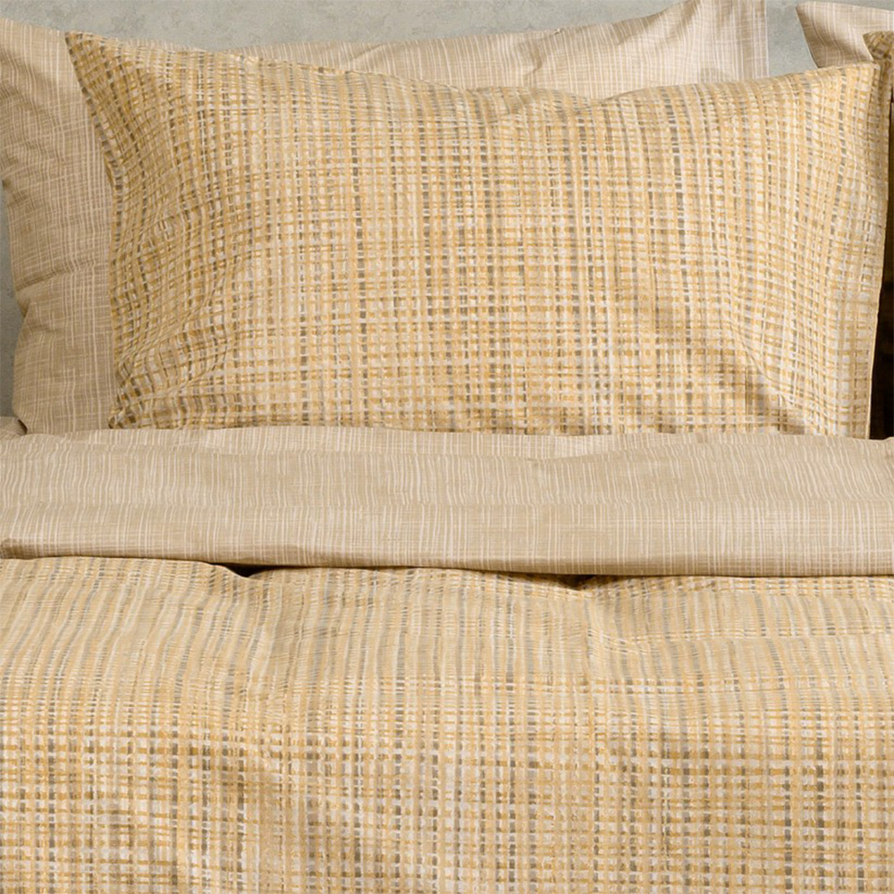 Σεντόνια Υπέρδιπλα Σετ Με Λάστιχο 160x200+32cm Melinen Mateo Beige Βαμβάκι-Πολυεστέρας