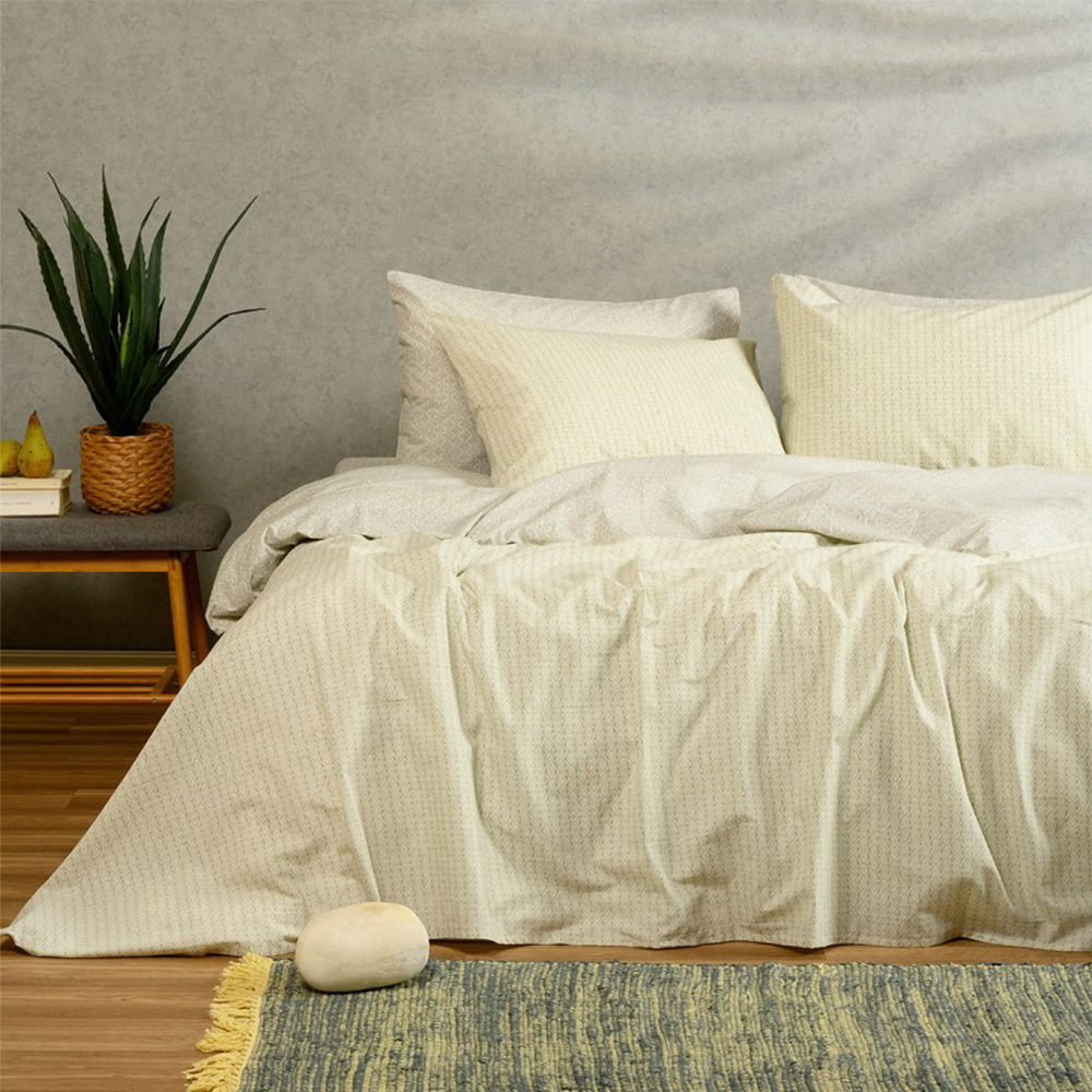 Σεντόνια Υπέρδιπλα Σετ Με Λάστιχο 160x200+32cm Melinen Layla Pastel Βαμβάκι-Πολυεστέρας