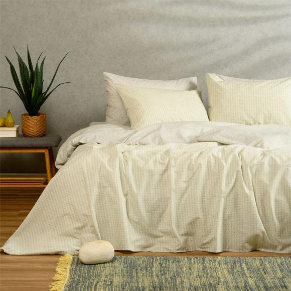 Σεντόνια Υπέρδιπλα Σετ Με Λάστιχο 160x200+32cm Melinen Layla Pastel Βαμβάκι-Πολυεστέρας